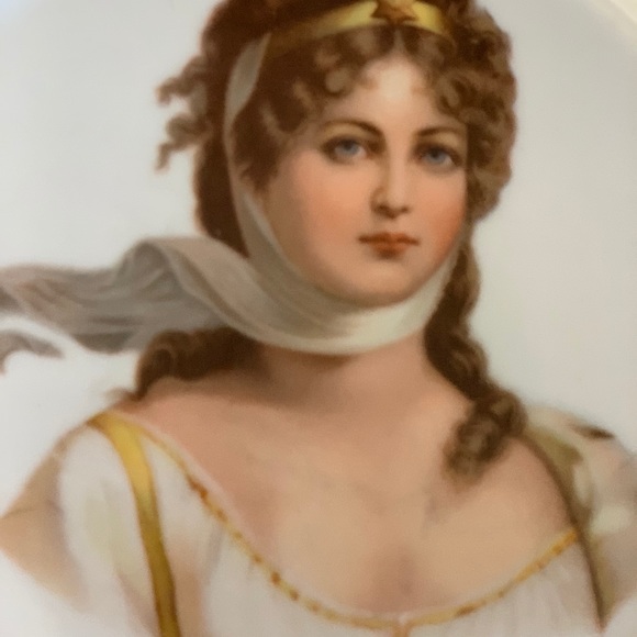 Vintage Victorian plate with sign